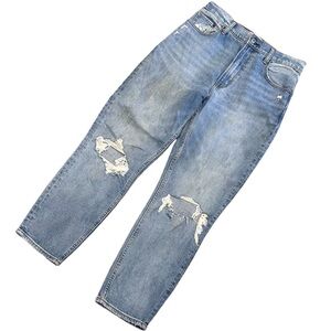 Abercrombie & Fitch The Mom High Rise Distressed Denim Jeans Size 27|4